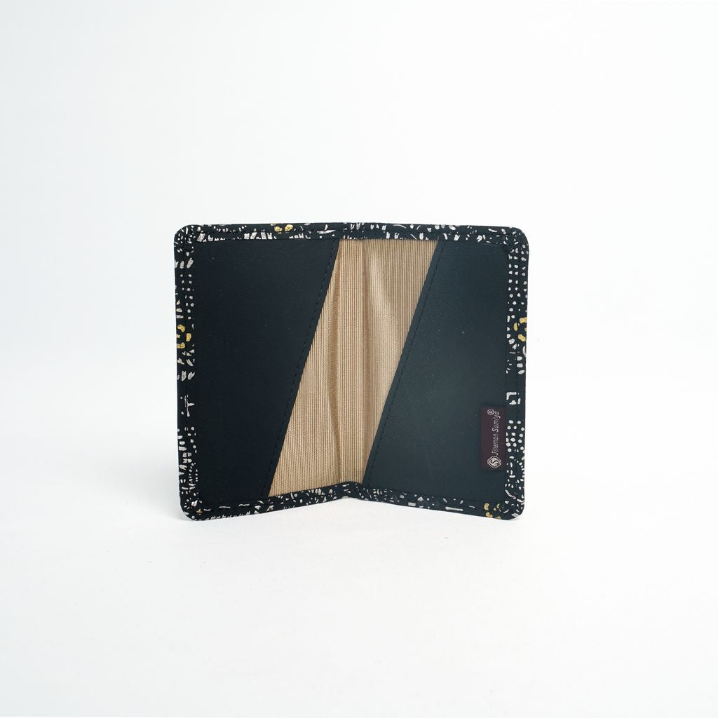 Shouheigara Card Case “Gold & Silver in Black"●
