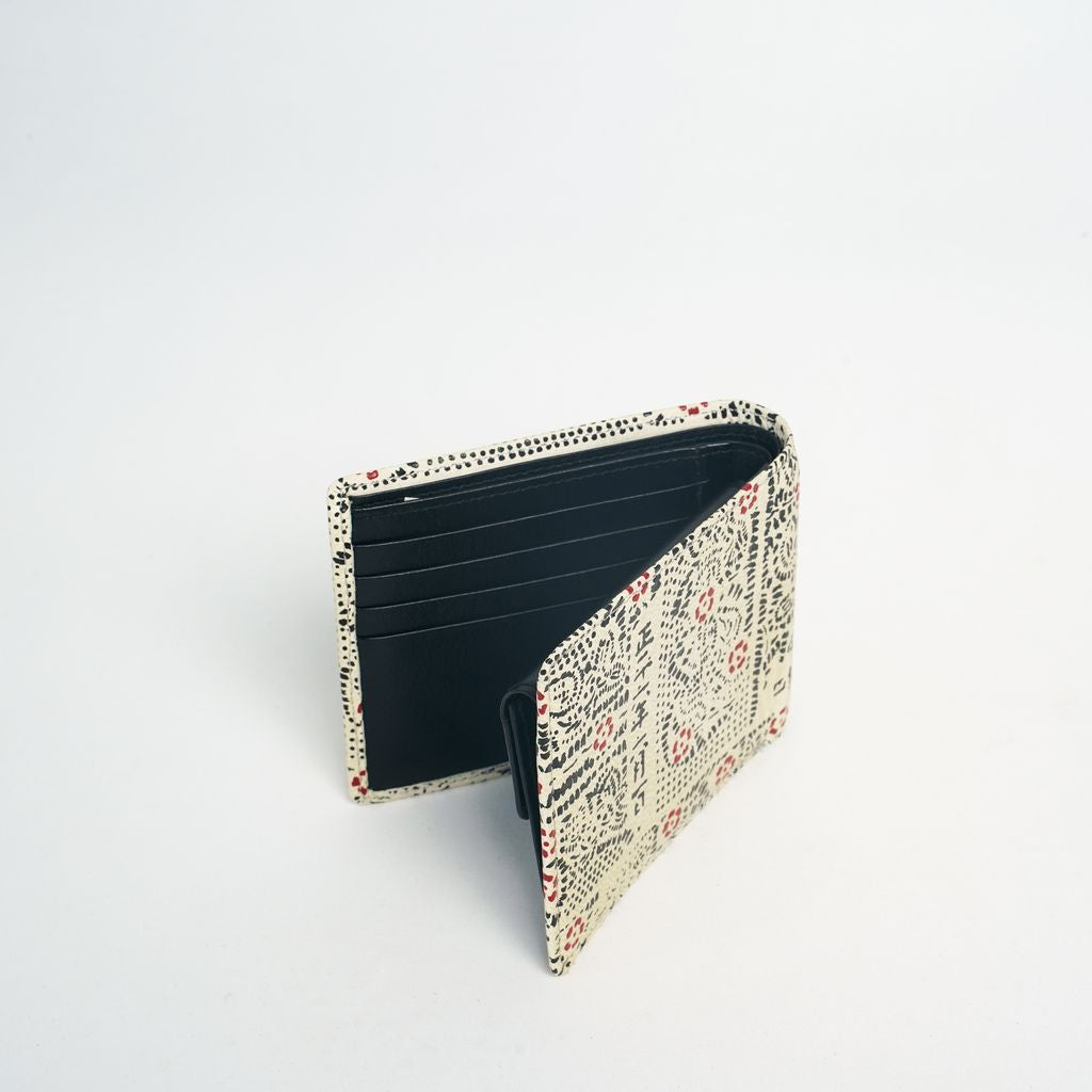 Shouheigara Folded Wallet “Black & Red in White”●