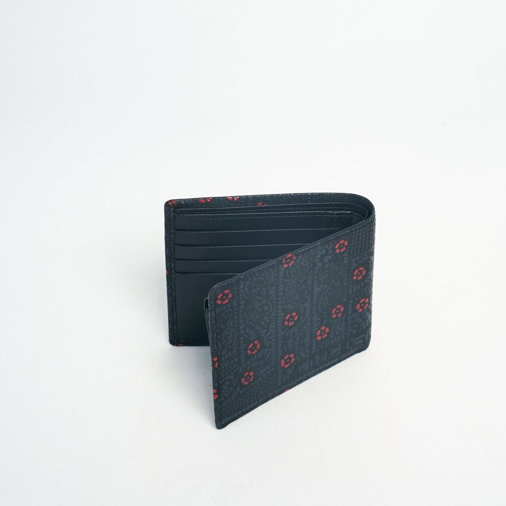 Shouheigara Folded Wallet “Navy-blue & Red in Black”●
