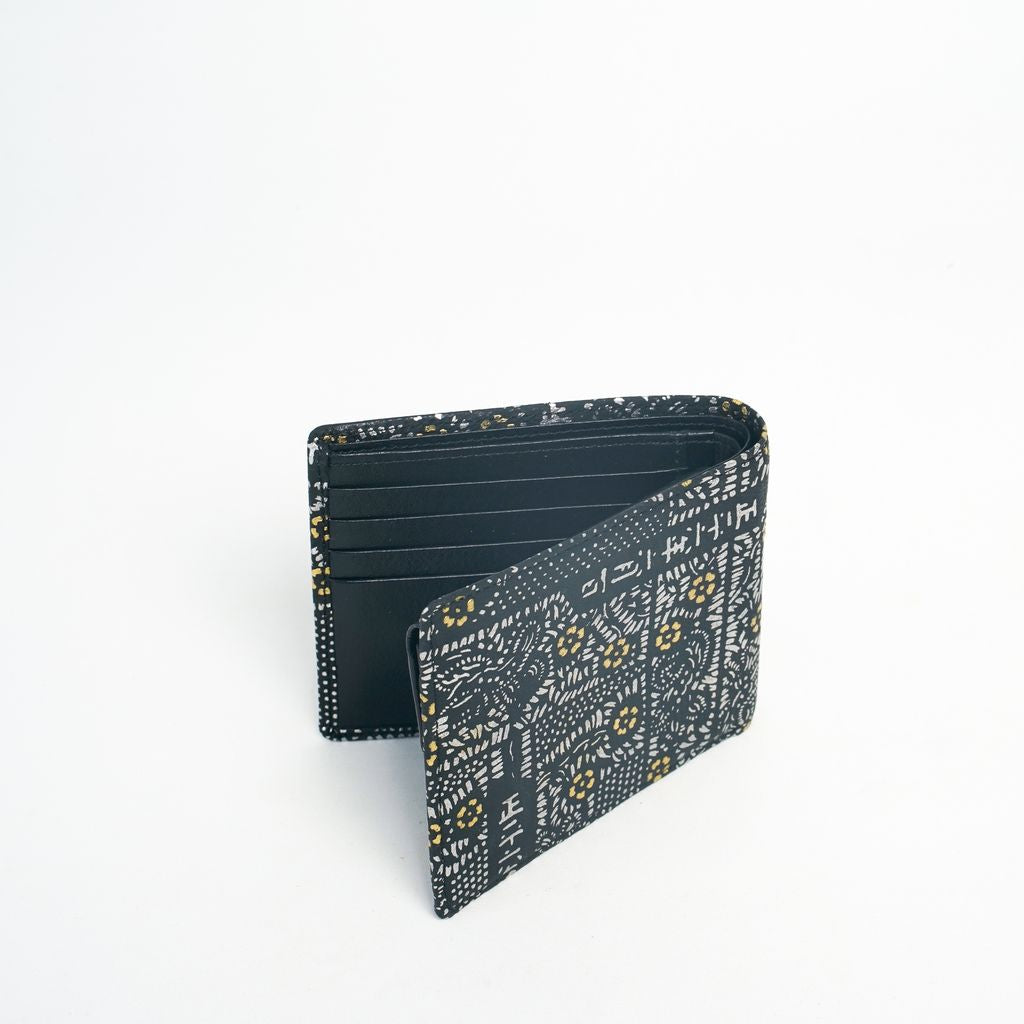 Shouheigara Folded Wallet “Gold & Silver in Black”●