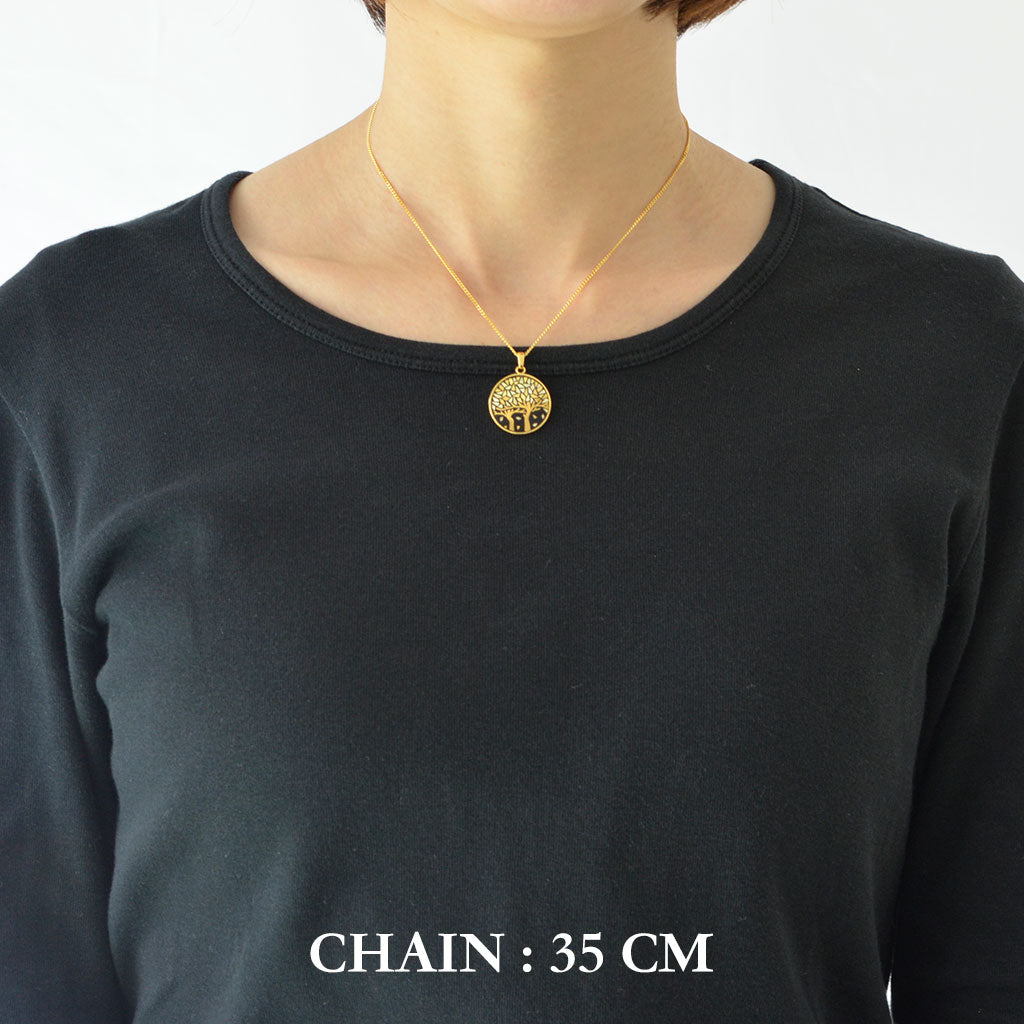 Kyoto Damascene Pendant "Fallen Leaves"– Diameter: 2 cm