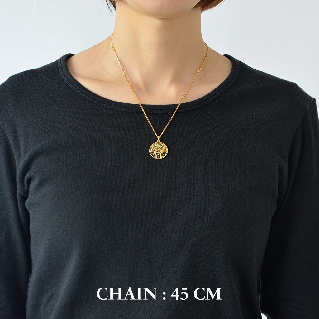 Kyoto Damascene Pendant "Fallen Leaves"– Diameter: 2 cm