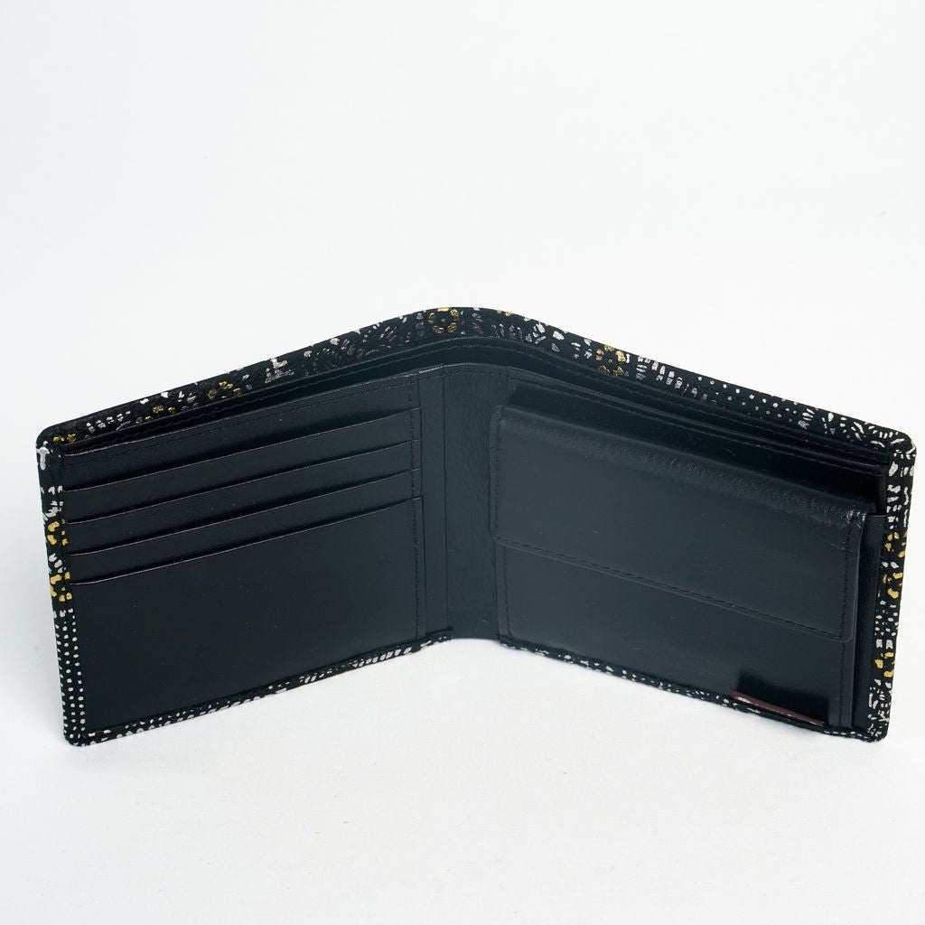 Shouheigara Folded Wallet “Gold & Silver in Black”●