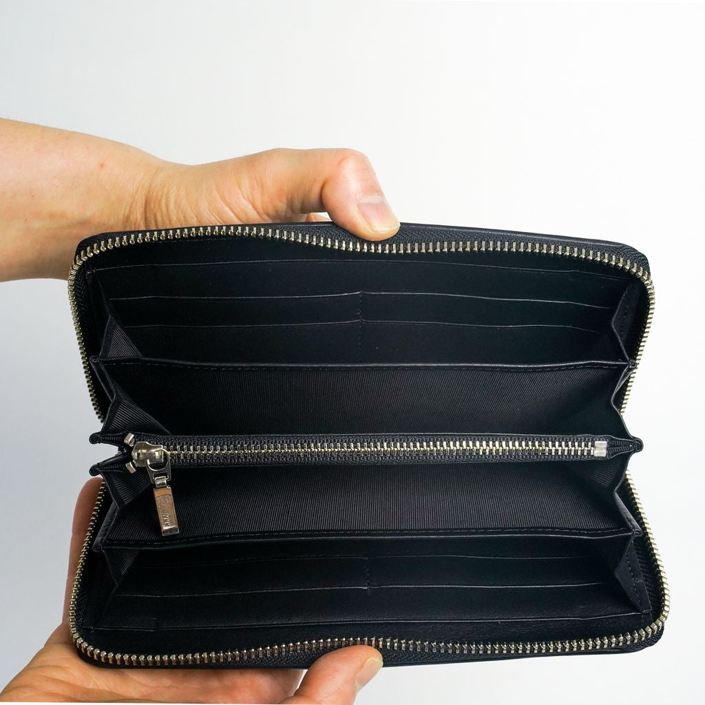 Shouheigara Long Wallet “Navy-blue & Red in Black”●