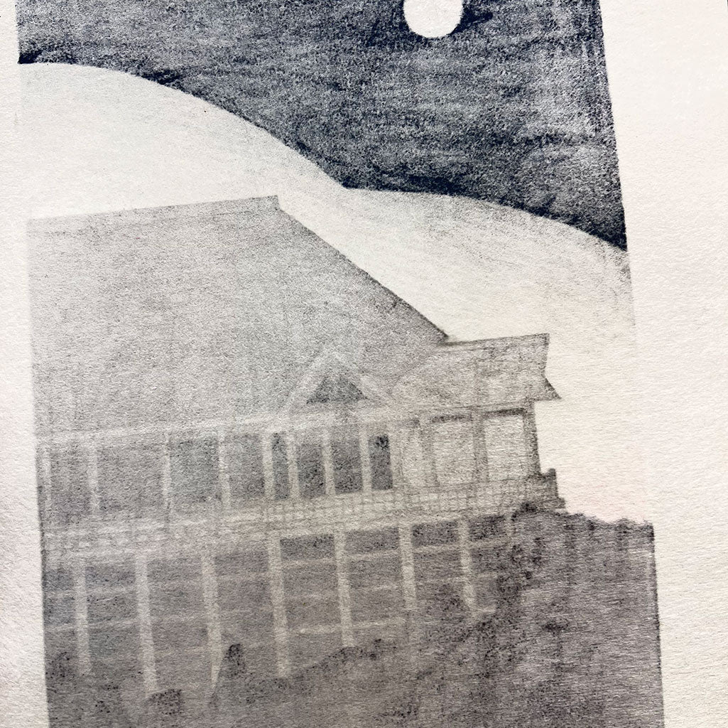 Woodblock print "Cherry blossom, Kiyomizu temple" by Kato Teruhide Published by UNSODO Small size