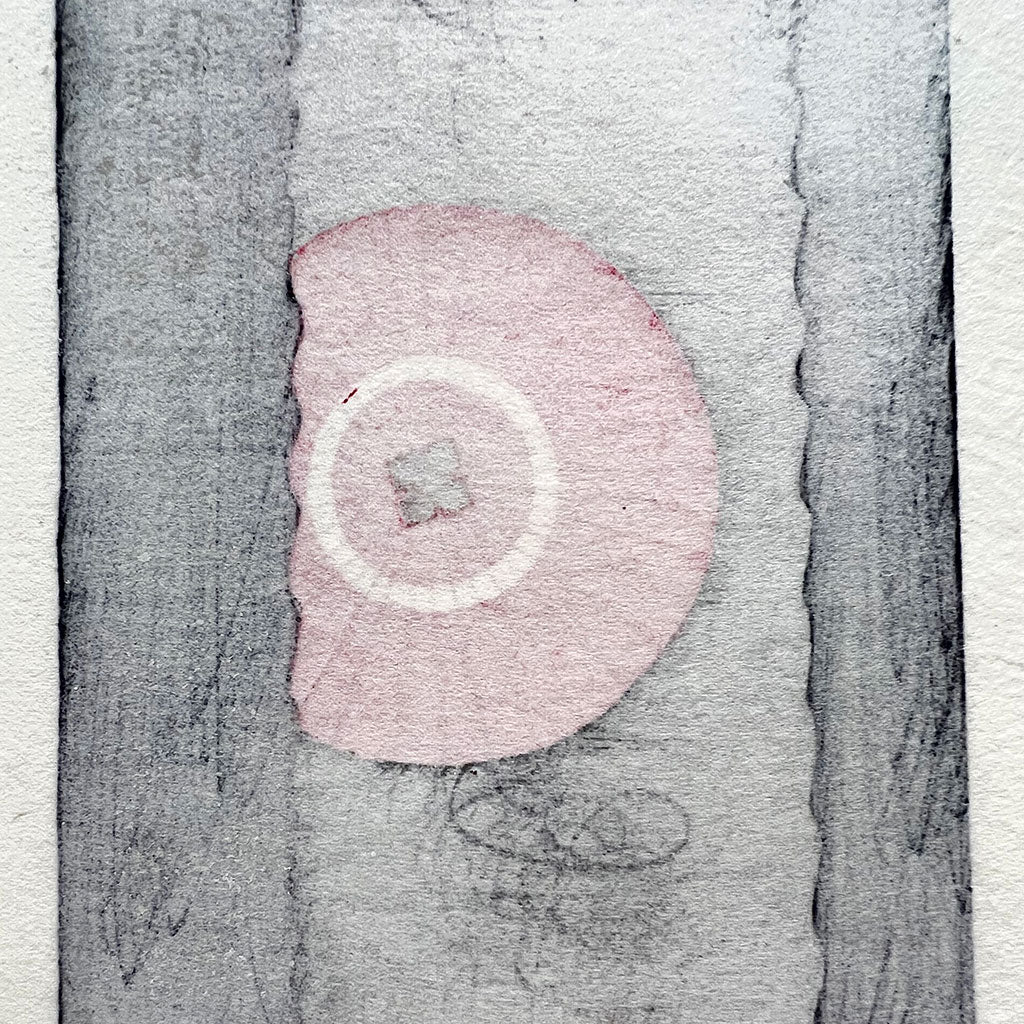 Woodblock print "Stone wall Alley" by Kato Teruhide Published by UNSODO Small size