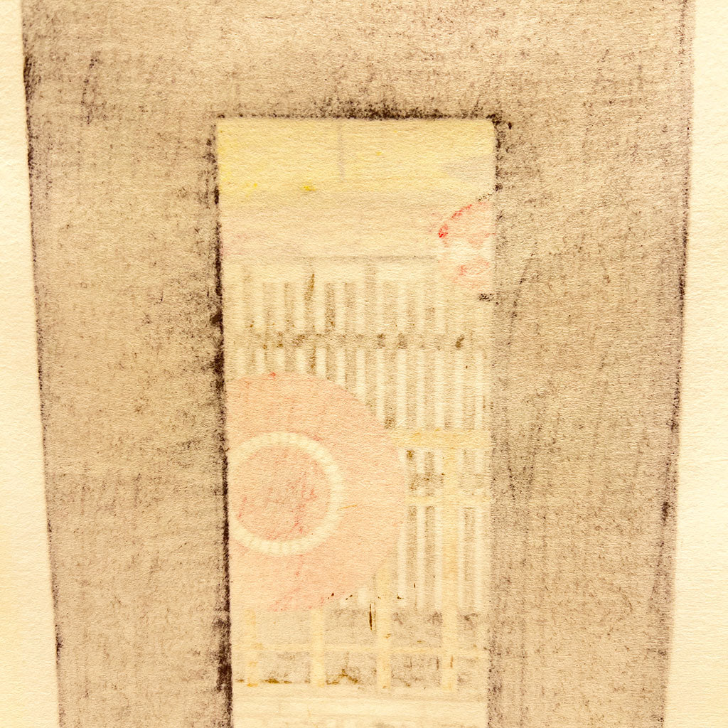Woodblock print "Japanese umbrella in the alley" by Kato Teruhide Published by UNSODO Small size