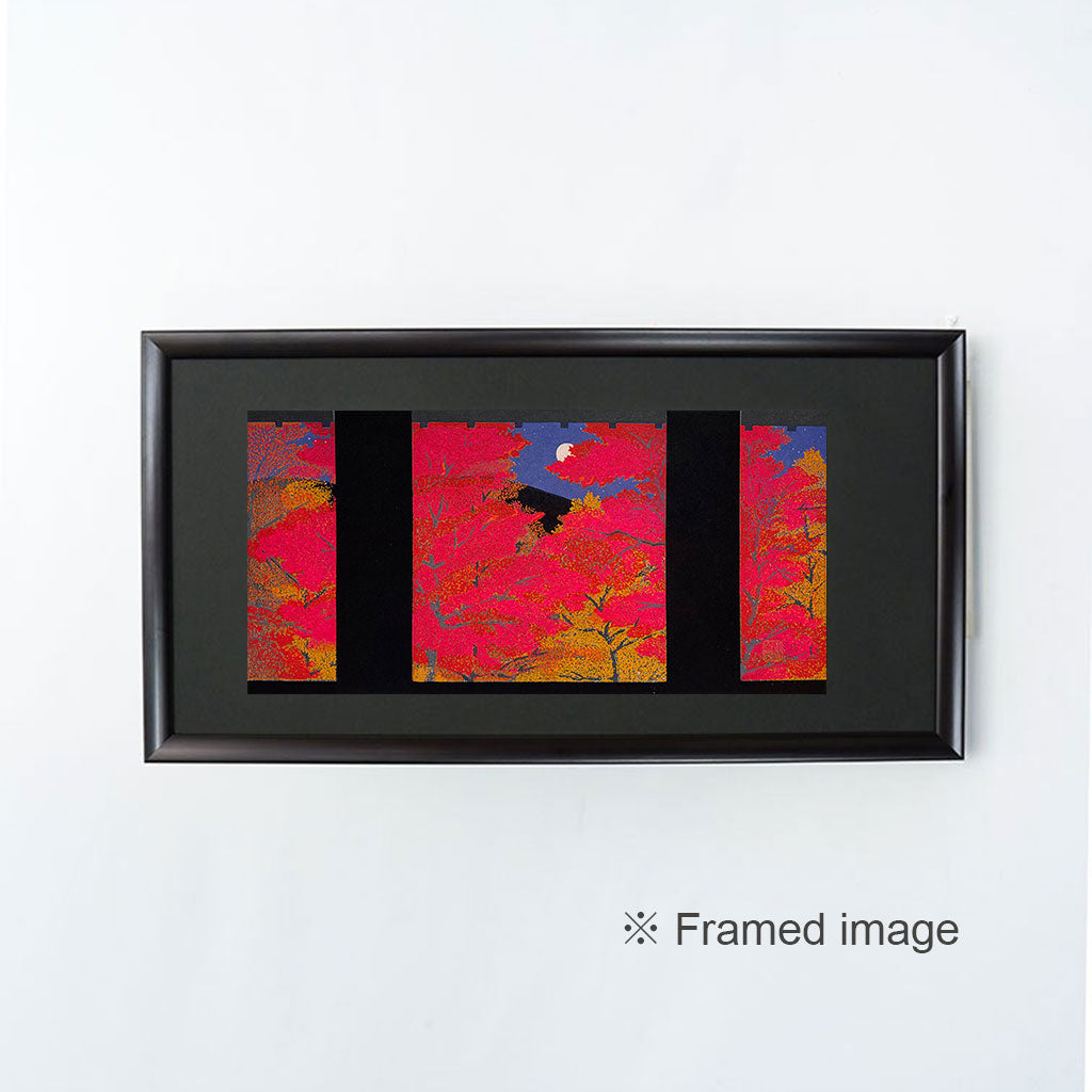 Woodblock print "Autumn at Nanzenji temple" by Kato Teruhide Published by UNSODO Large size