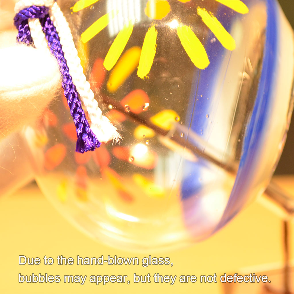 Glass Wind Bell Specially Selection Small Round "Chidori"