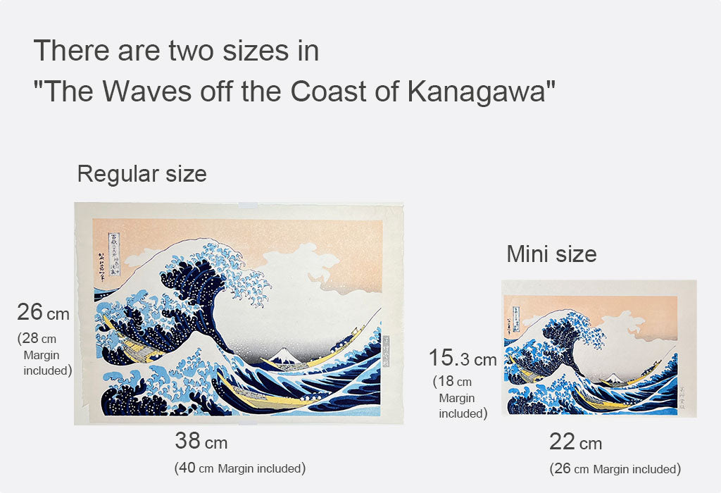 Woodblock print "The Waves off the Coast of Kanagawa" by HOKUSAI (Regular size) / Published by UNSODO