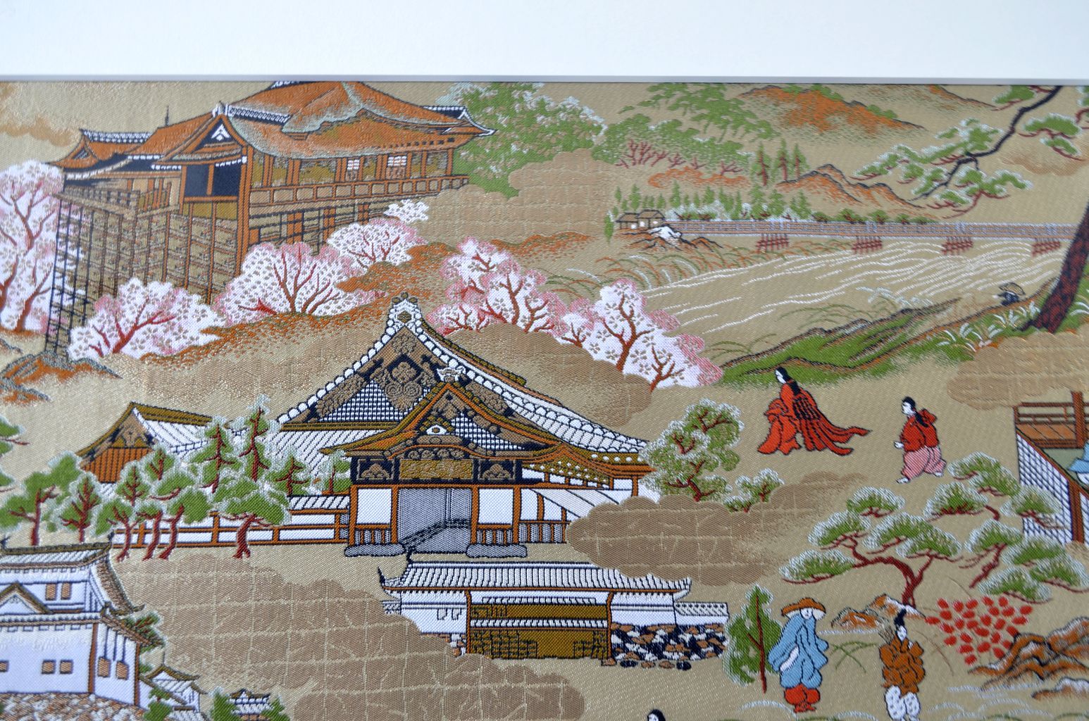 Nishijin brocade Frame The Famous Places of Kyoto