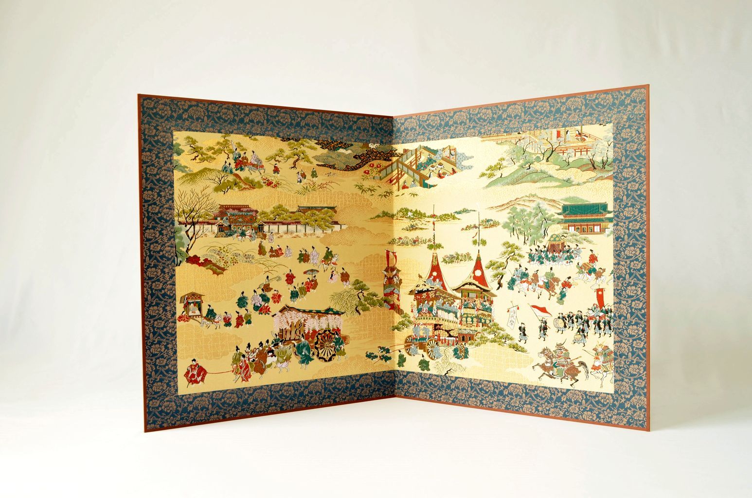 Nishijin brocade Folding screen Three Major Festivals