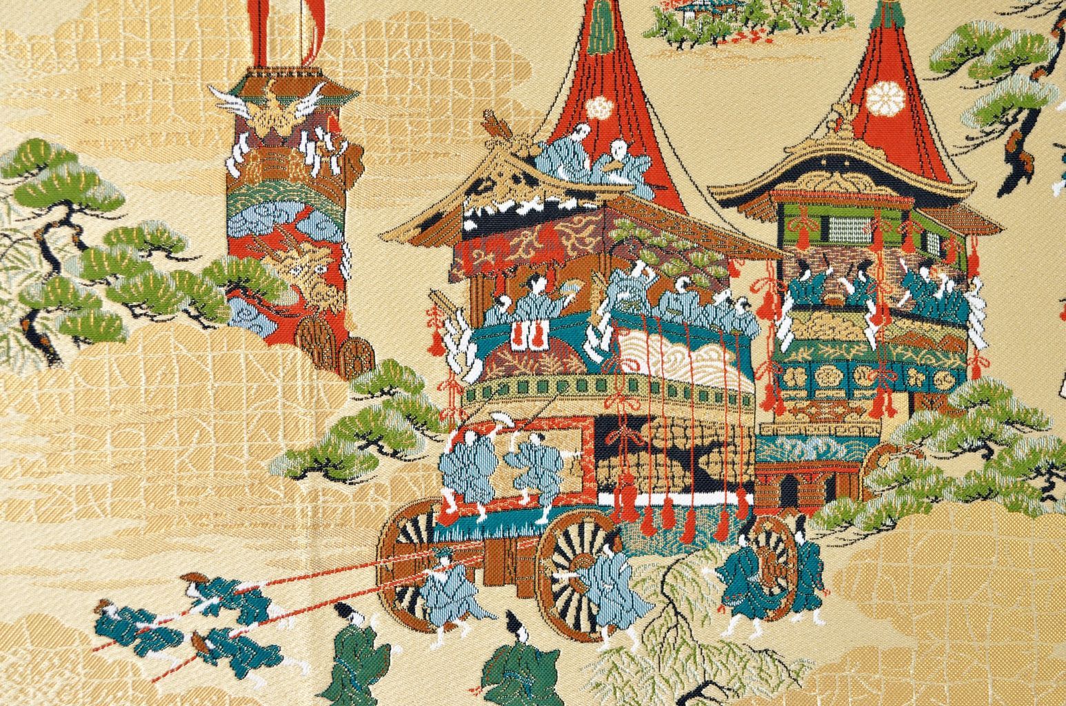 Nishijin brocade Folding screen Three Major Festivals