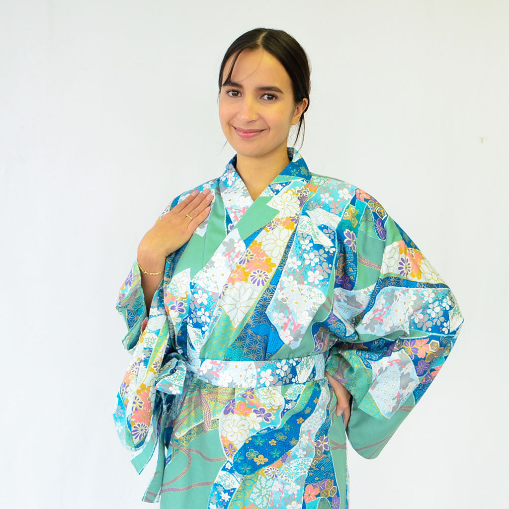 Japanese Kimono Women's Cotton "Ribbon"
