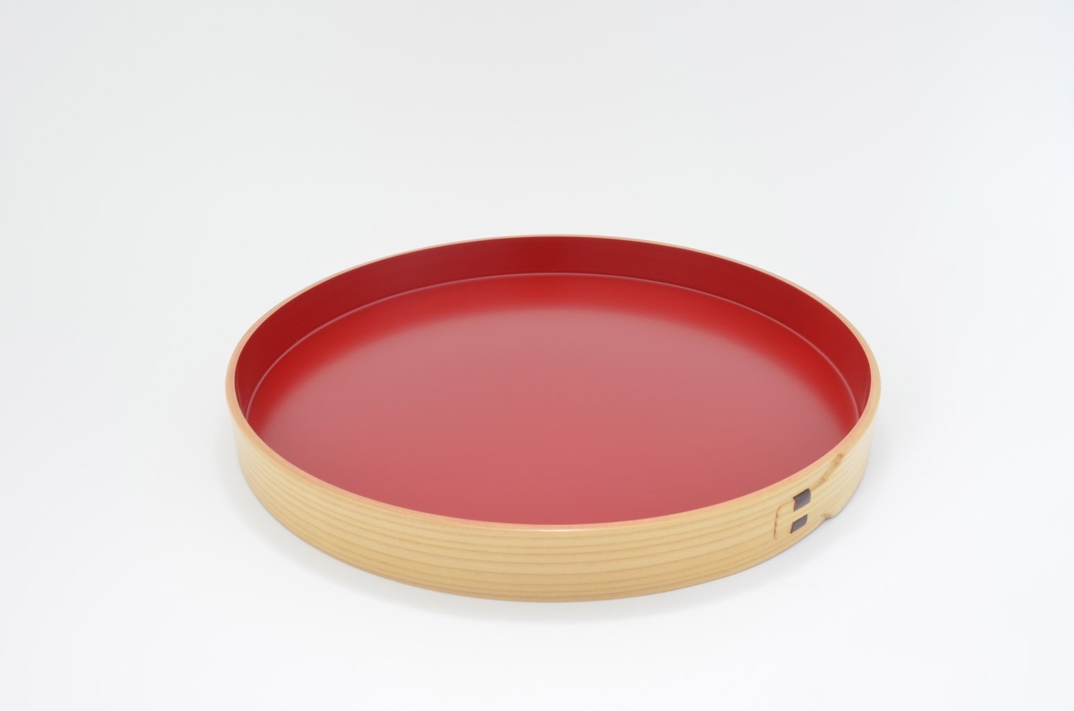 Red Round Serving Tray