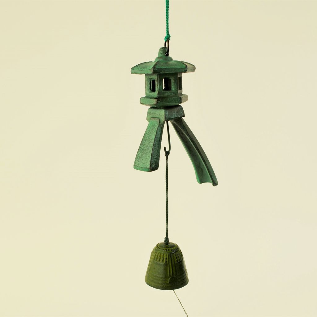 Cast Iron Wind Bell "Kotoji Lantern"