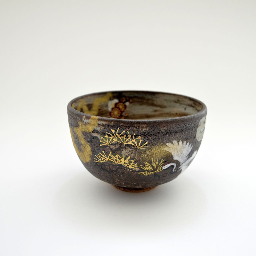 Kiyomizu Ware Tea bowl “Crane”