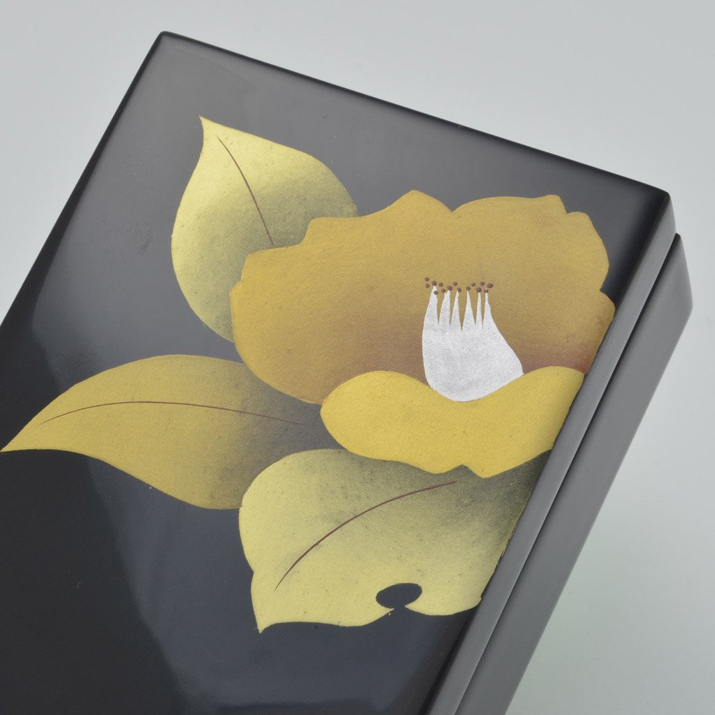 Lacquerware Box "Camellia" 4.5
