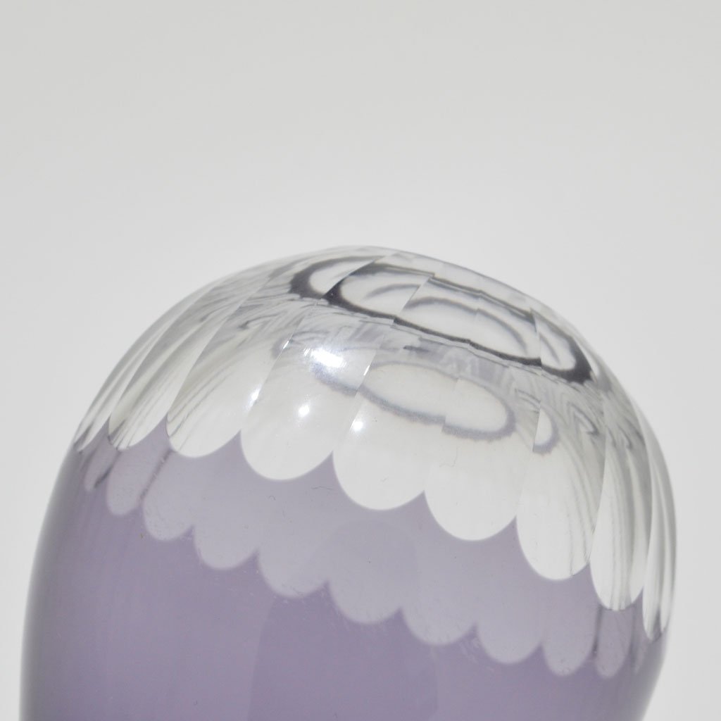 Edo Kiriko Glass “Karai” Kamaboko Purple