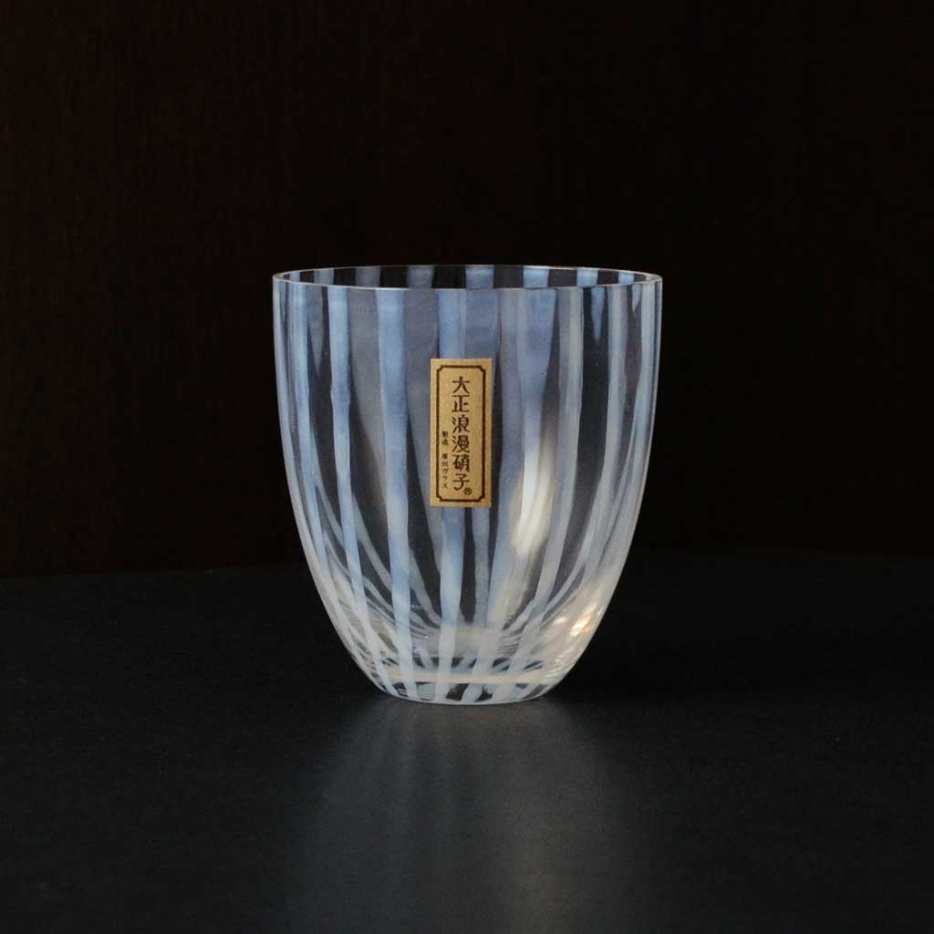Edo glass Tumbler “Taisho Roman” Stripe