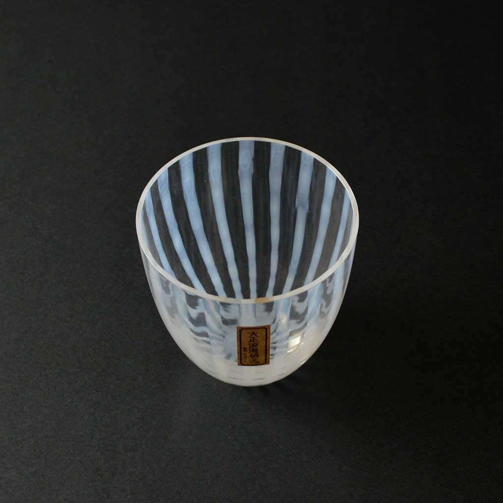 Edo glass Tumbler “Taisho Roman” Stripe