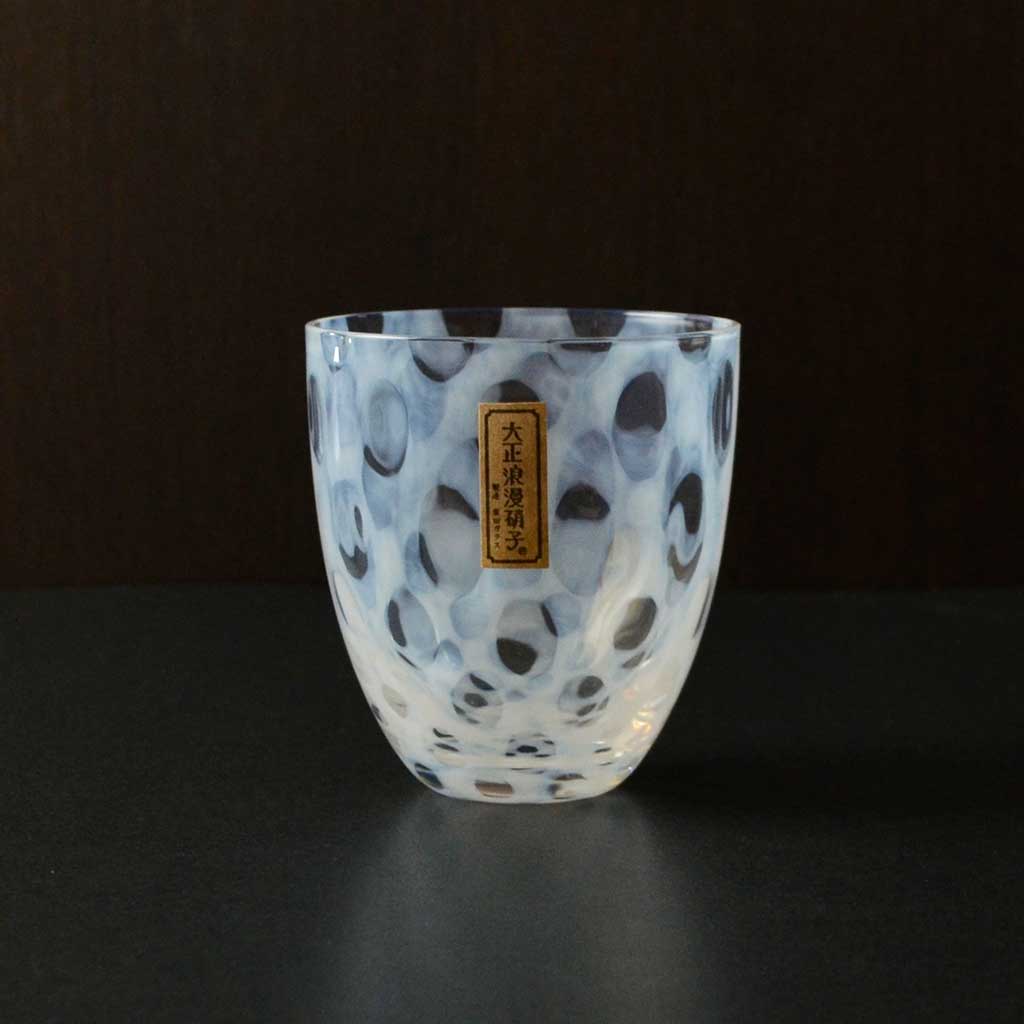 Edo glass Tumbler “Taisho Roman” Polka dots