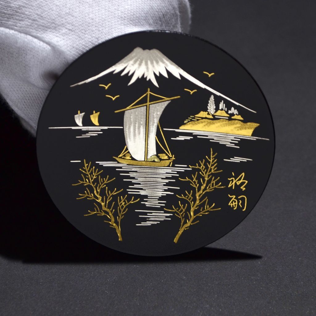 Damascene Round plate φ7㎝ "Landscape"