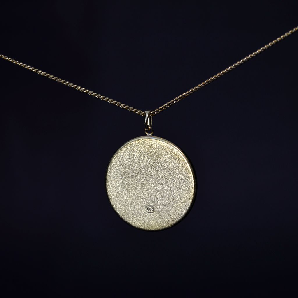 Kyoto Damascene Pendant "Bamboo" – Diameter: 3 cm