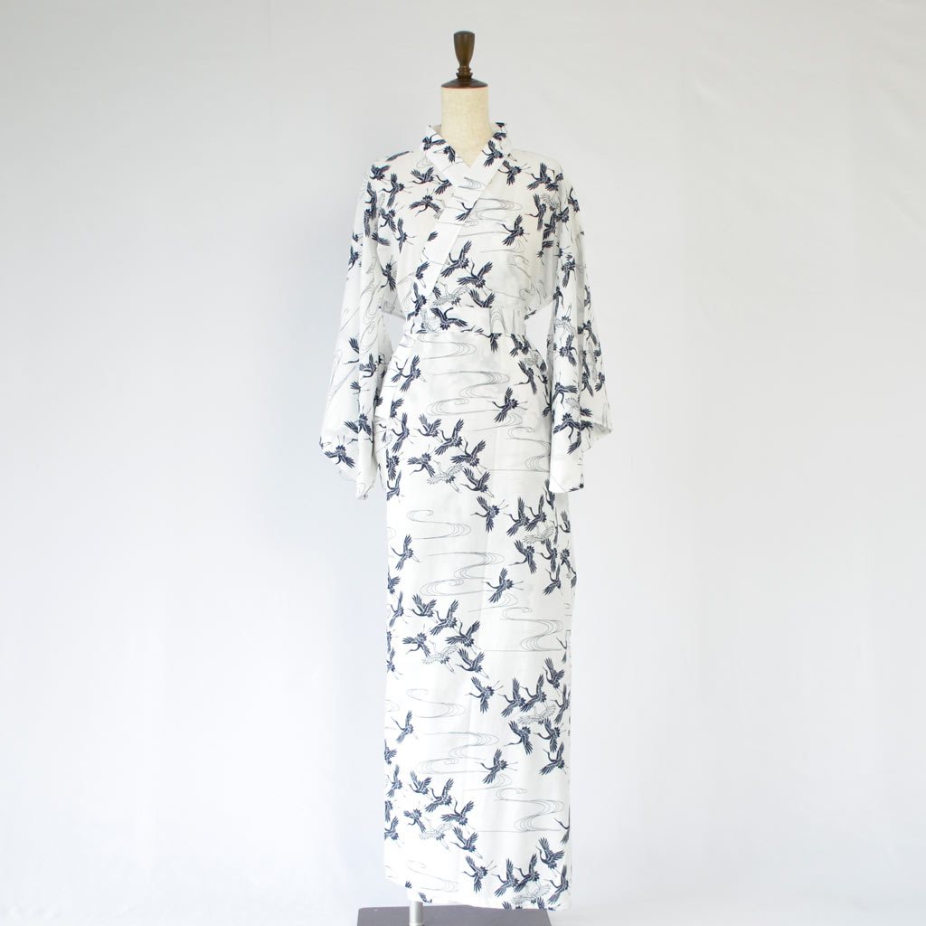 Japanese Yukata Women's Cotton Crane