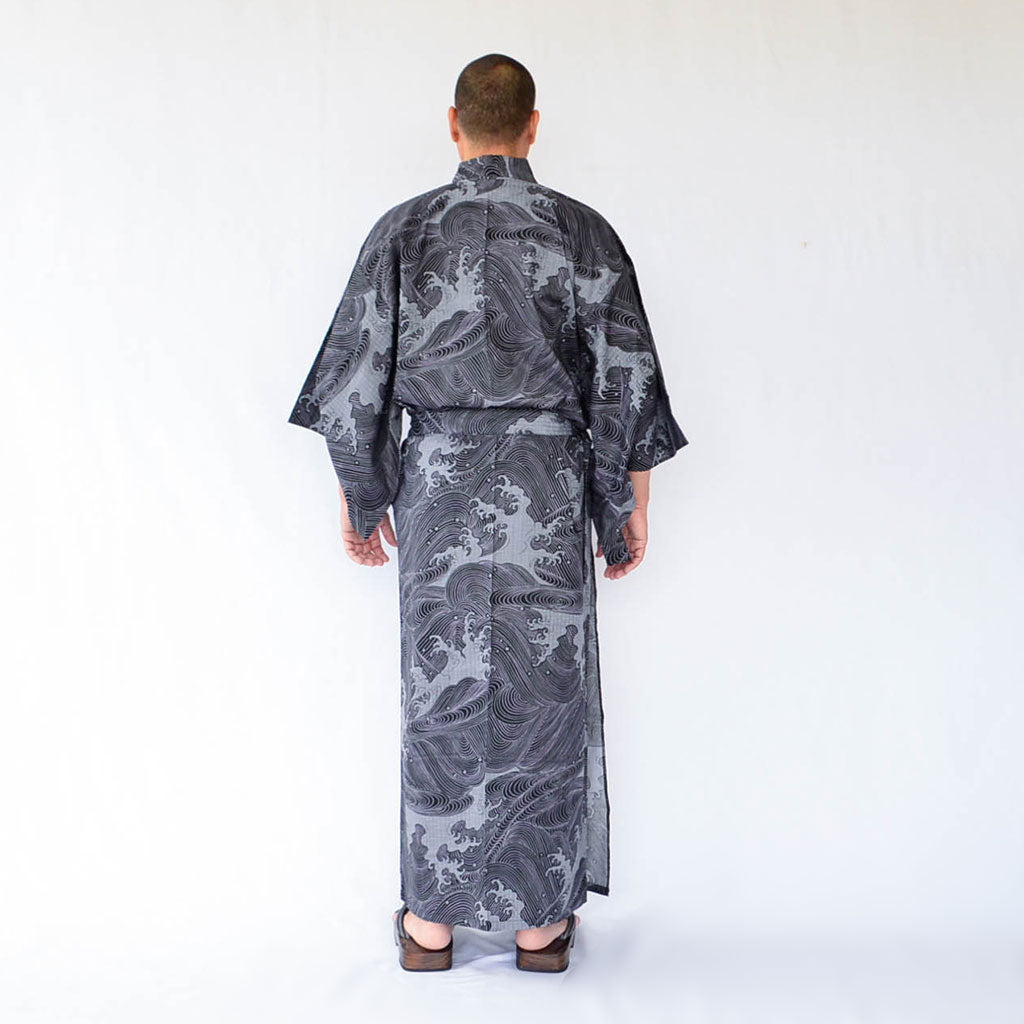 Japanese Yukata Men’s Cotton Wave