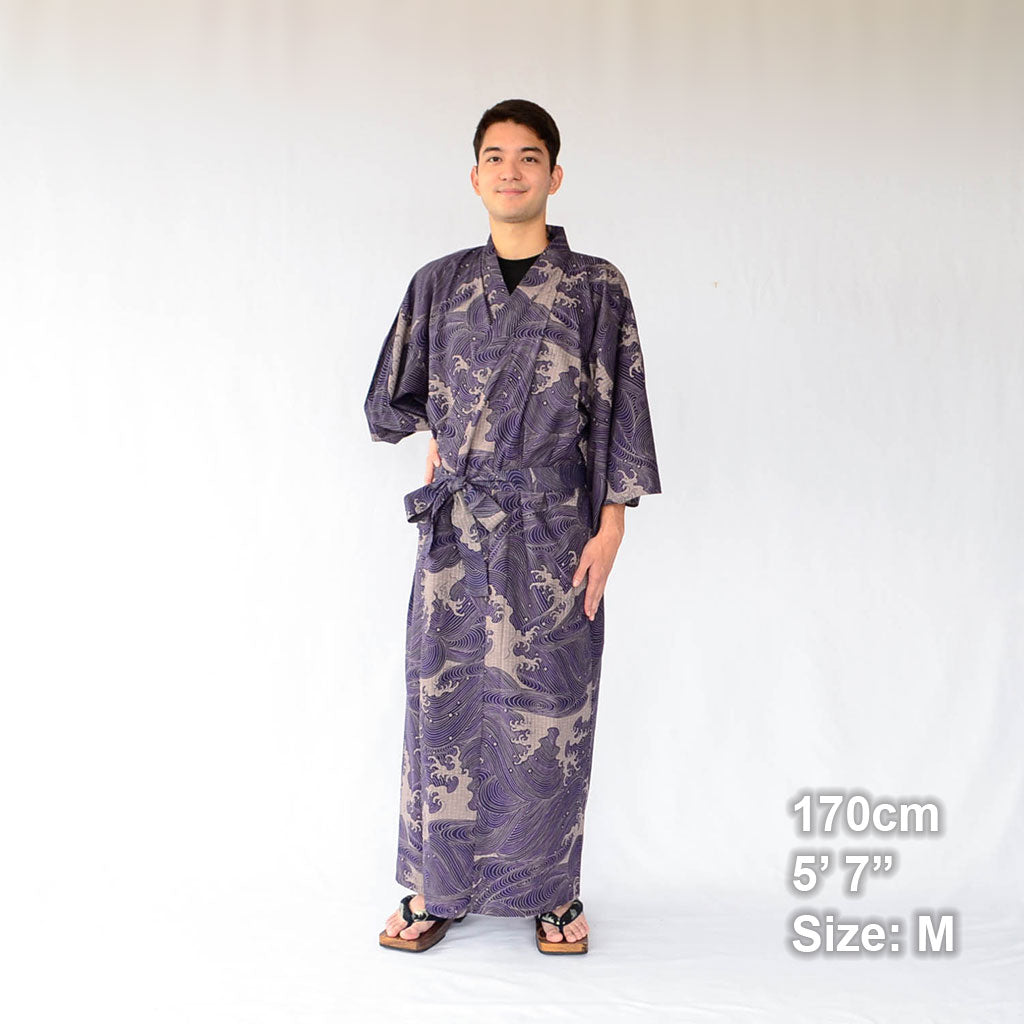 Japanese Yukata Men’s Cotton Wave
