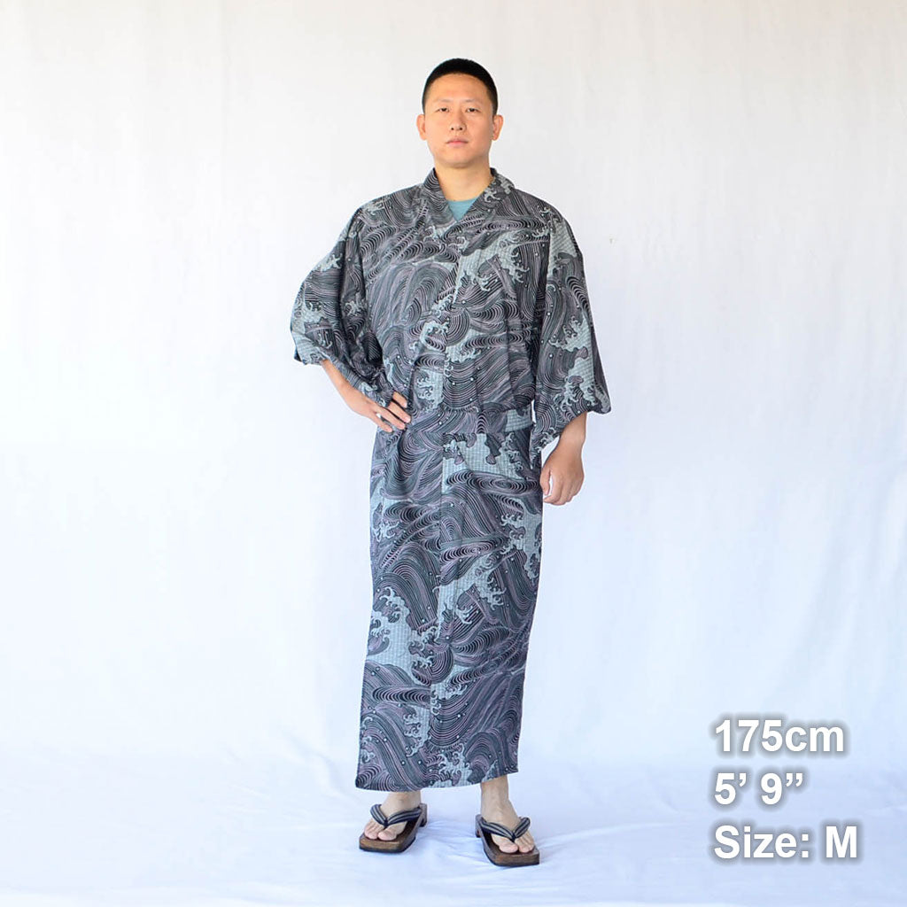 Japanese Yukata Men’s Cotton Wave