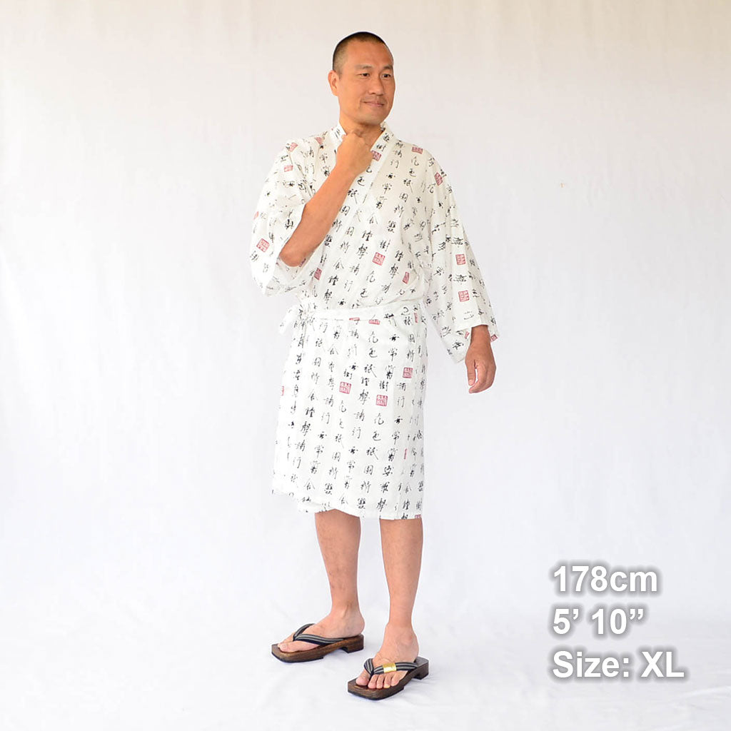Japanese Yukata Unisex Cotton Knee-length "Characters"