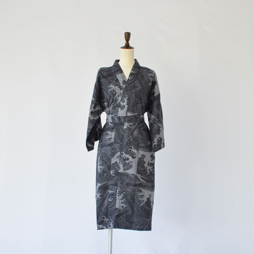 Japanese Yukata Unisex Cotton Knee-length "Wave"