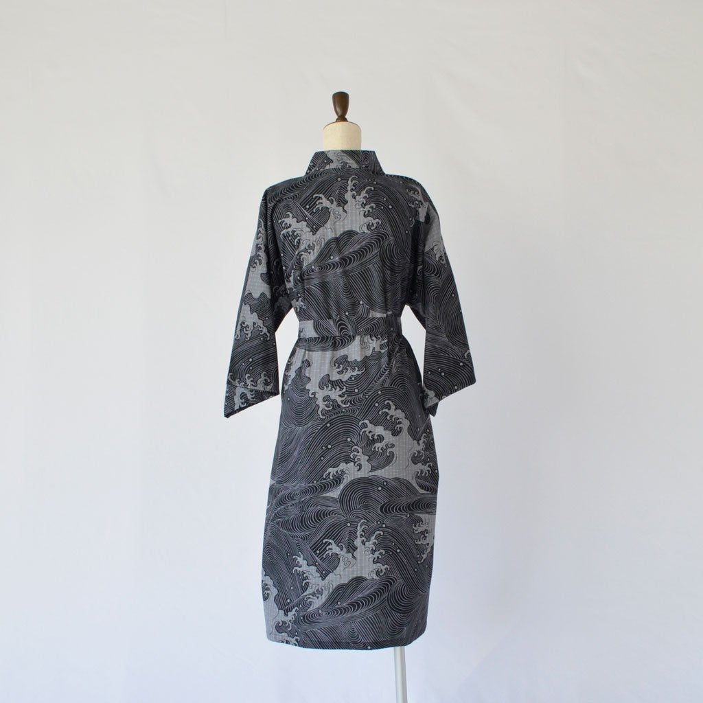 Japanese Yukata Unisex Cotton Knee-length "Wave"
