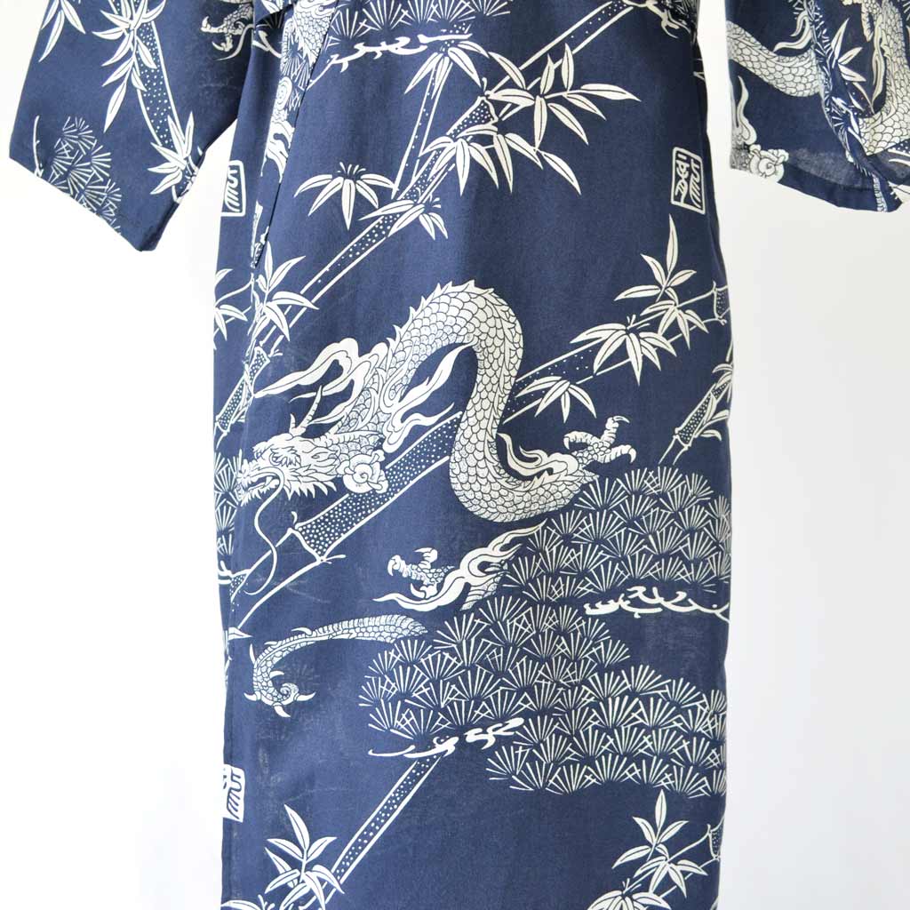 Japanese Yukata Kid's Cotton Pine Bamboo and Dragon