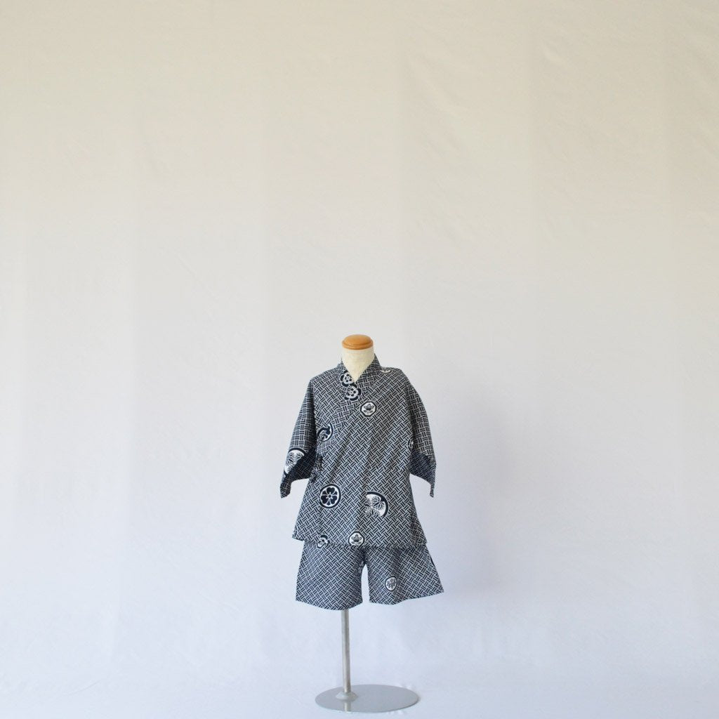Japanese Jinbei Kid's Cotton "Crest"