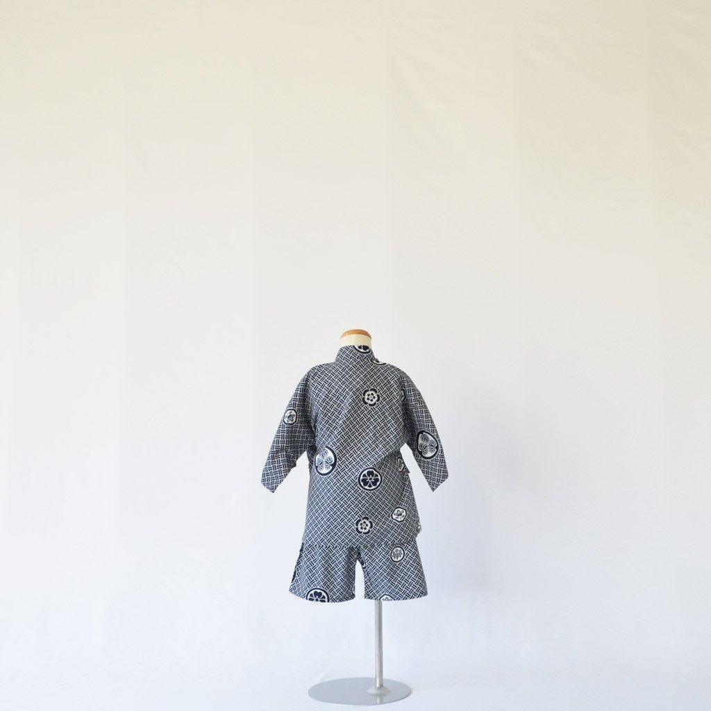 Japanese Jinbei Kid's Cotton "Crest"