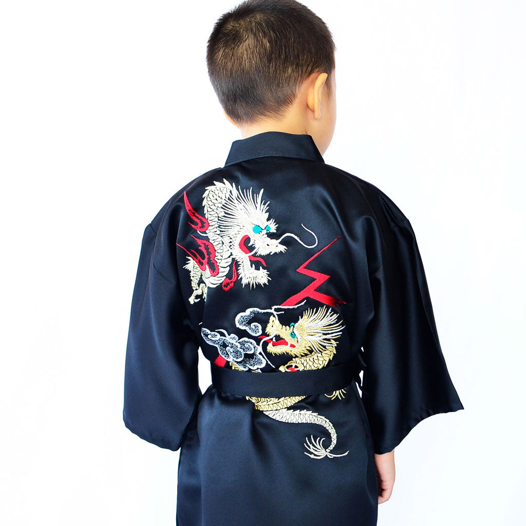 Japanese Kimono Kid's Polyester "Fighting Dragon"