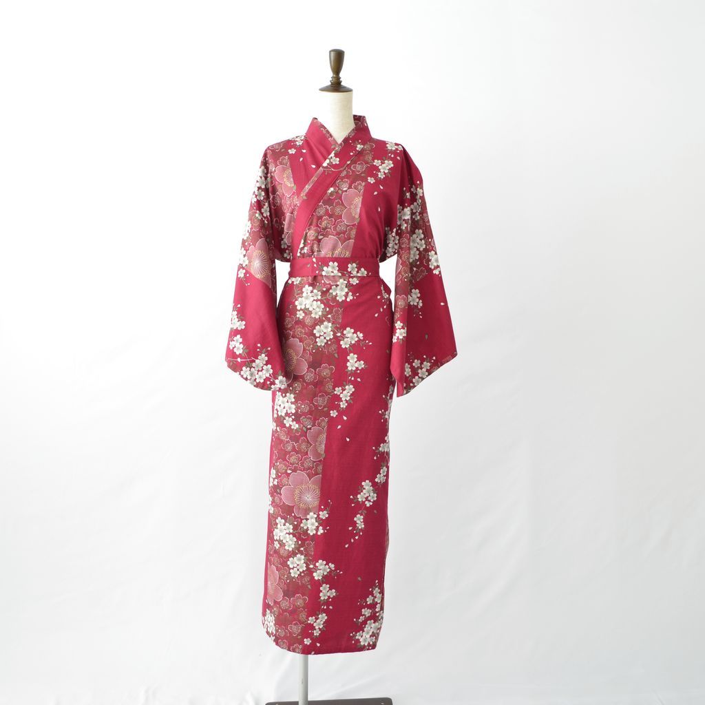 Japanese Kimono Women's Cotton "Cherry blossoms"