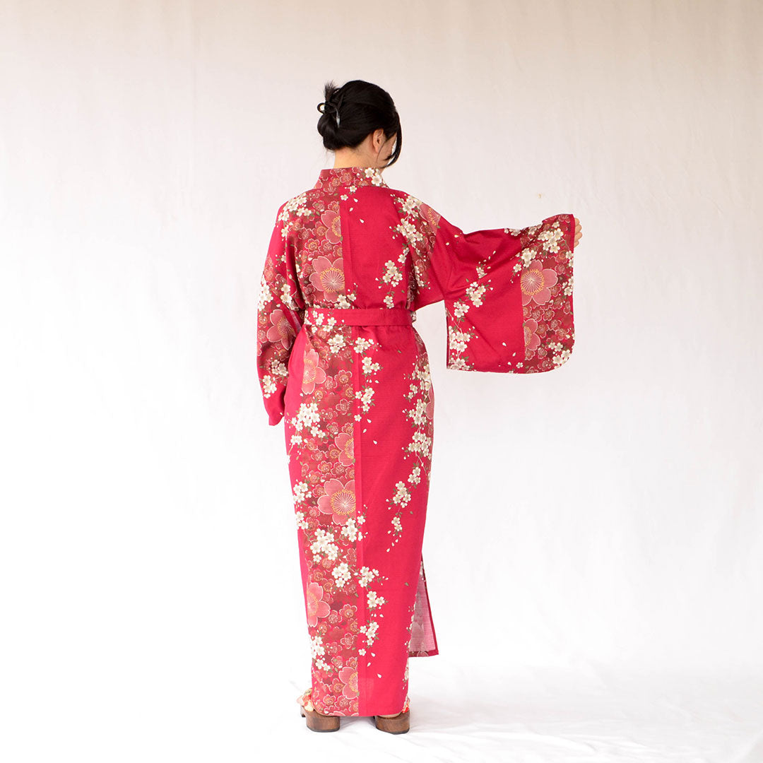 Japanese Kimono Women's Cotton "Cherry blossoms"