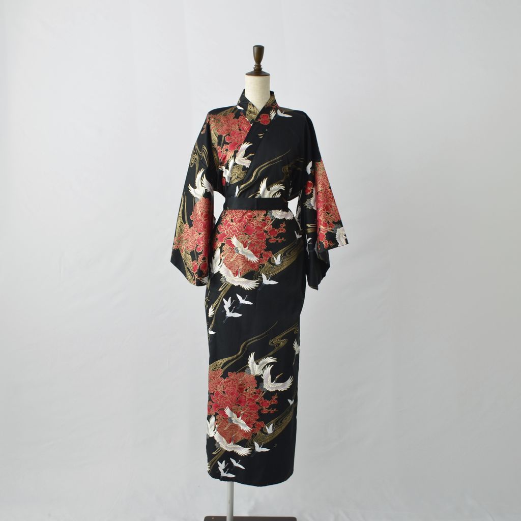 Japanese Kimono Women's Cotton "Crane"
