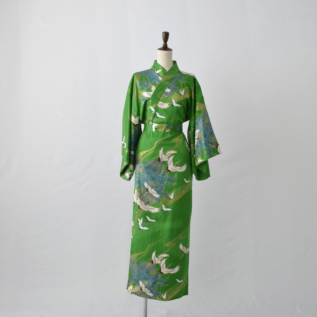 Japanese Kimono Women's Cotton "Crane"