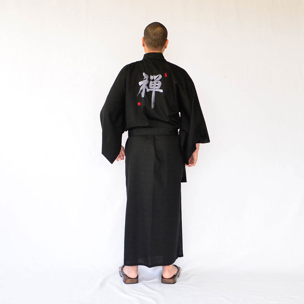 Japanese Kimono Men’s Cotton "Zen Embroidery"