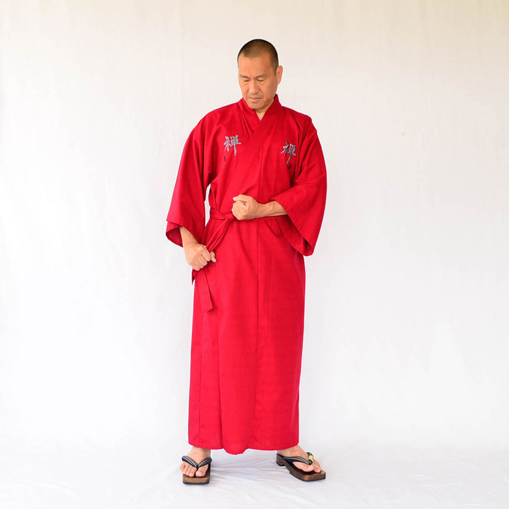 Japanese Kimono Men’s Cotton "Zen Embroidery"