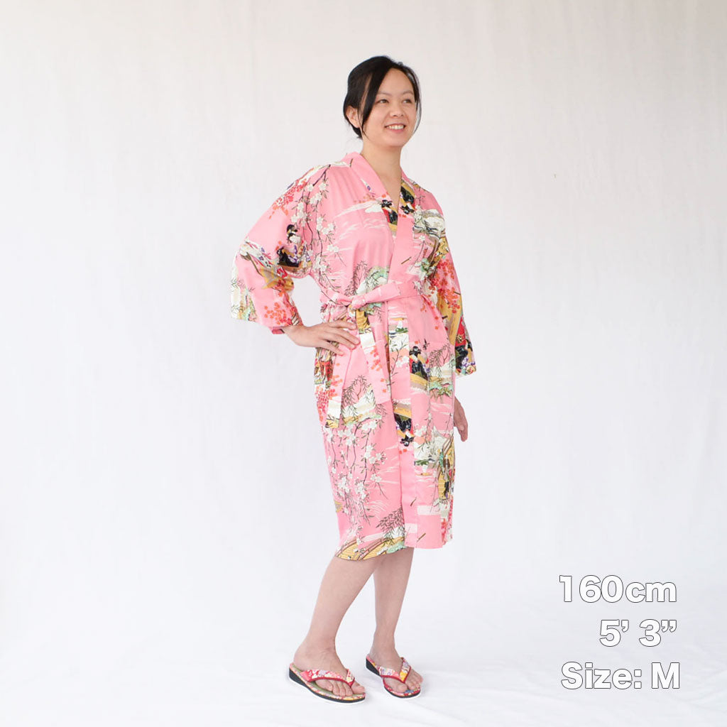 Japanese Kimono Women's Cotton Knee-length "Boating"