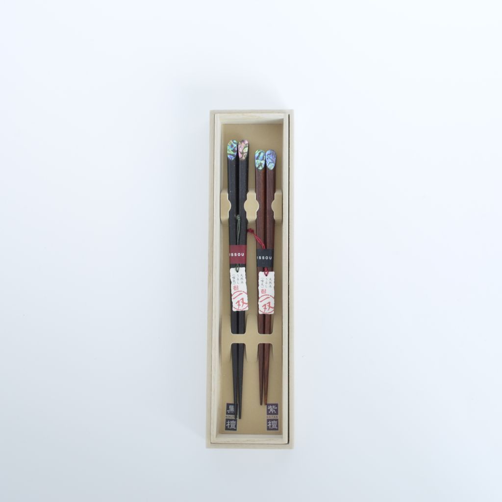 Chopsticks Set of 2P "Mother-of-pearl inlay"