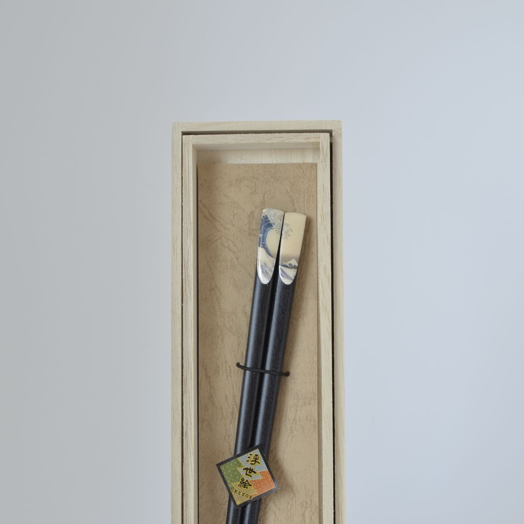 Chopsticks Chopstick Rest Set "The Great Wave off Kanagawa"