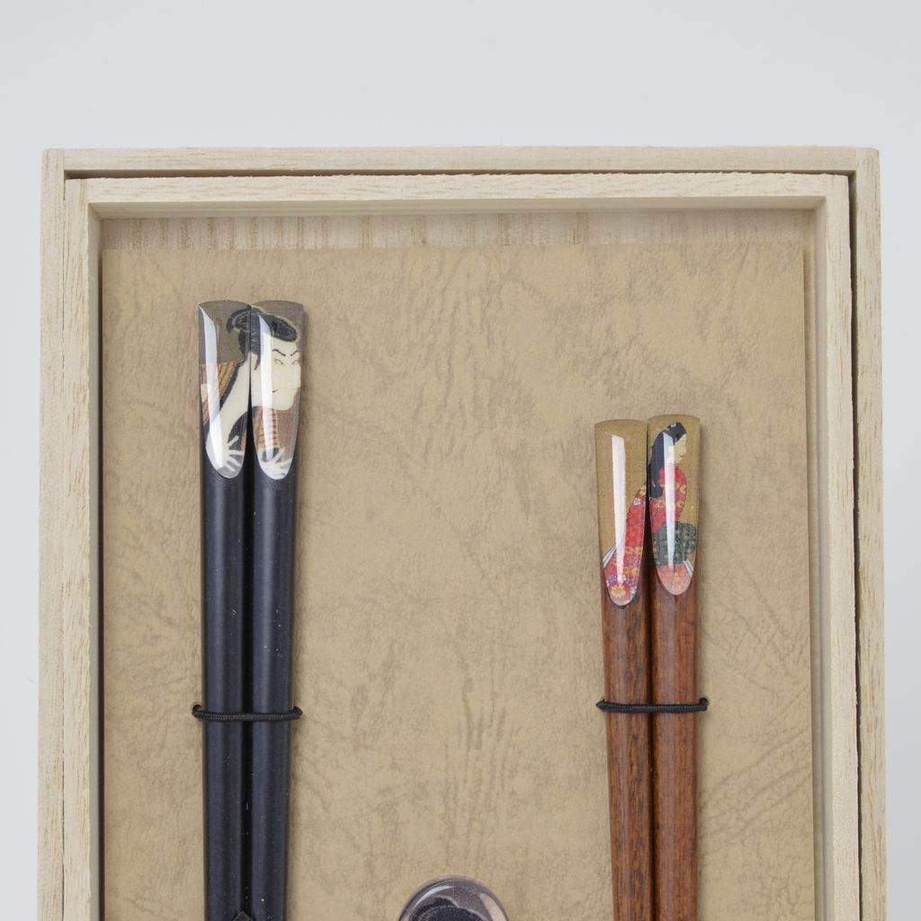 Chopsticks Set of 2P with Rests "Ukiyo-e"