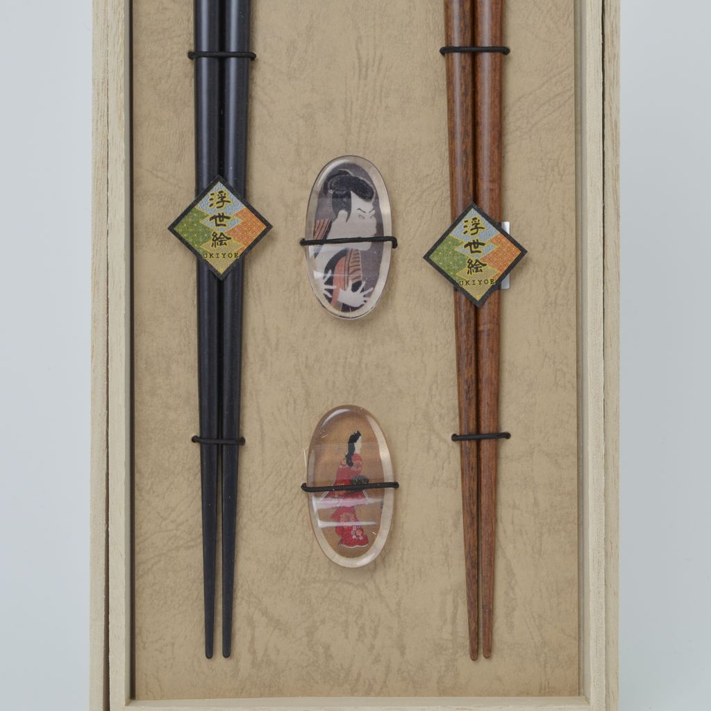 Chopsticks Set of 2P with Rests "Ukiyo-e"
